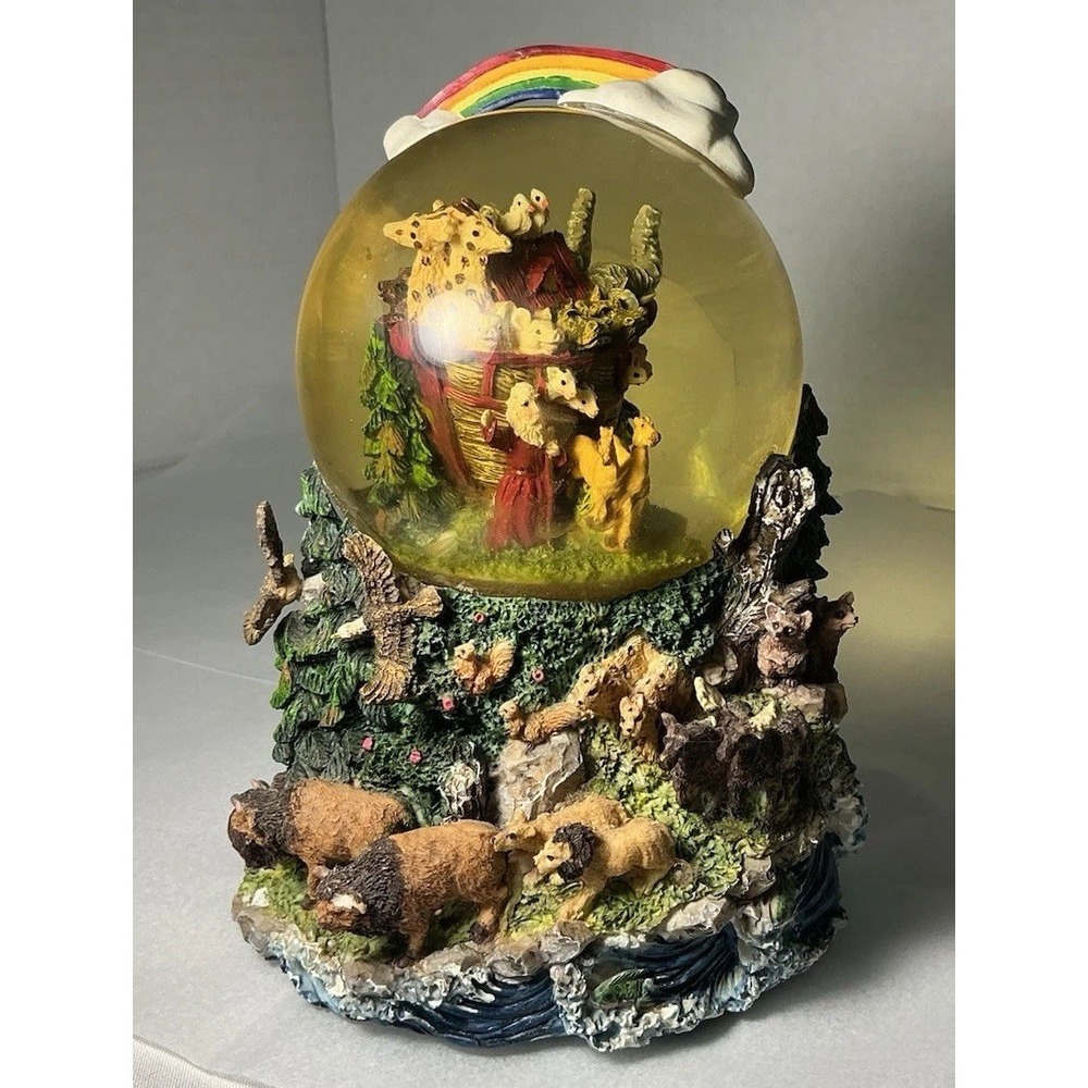Vintage Musical Noah's Ark Water Or Snow Globe (Sanyo)
